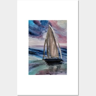 sailing in the ocean Posters and Art